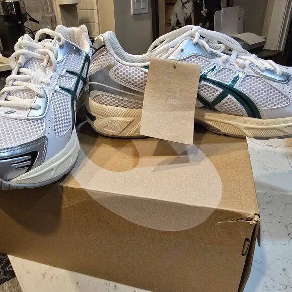 ASICS Gel-1130 White - White / Rainy Lake - 1203A609-100 Mens Size 10.5 NEW - Picture 3 of 10